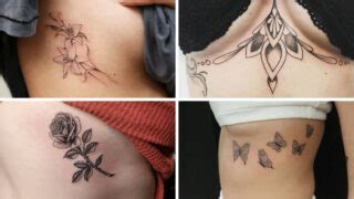 under boob tattoo|23 Under Breast Tattoo Ideas For The Bravest。